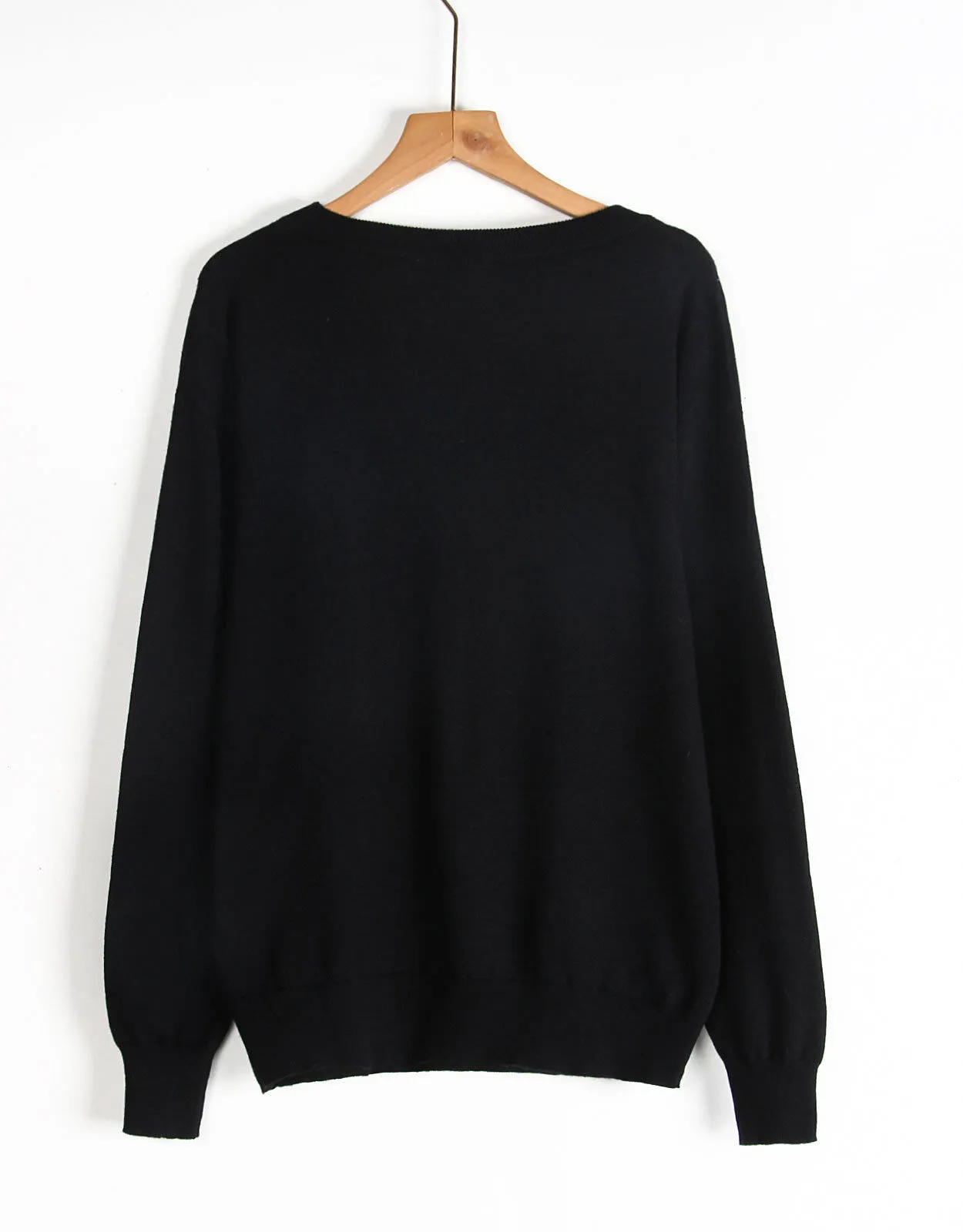 Halloween Rib-knit Cute Ghost Round Neck Pullover Sweater, 8 of 9