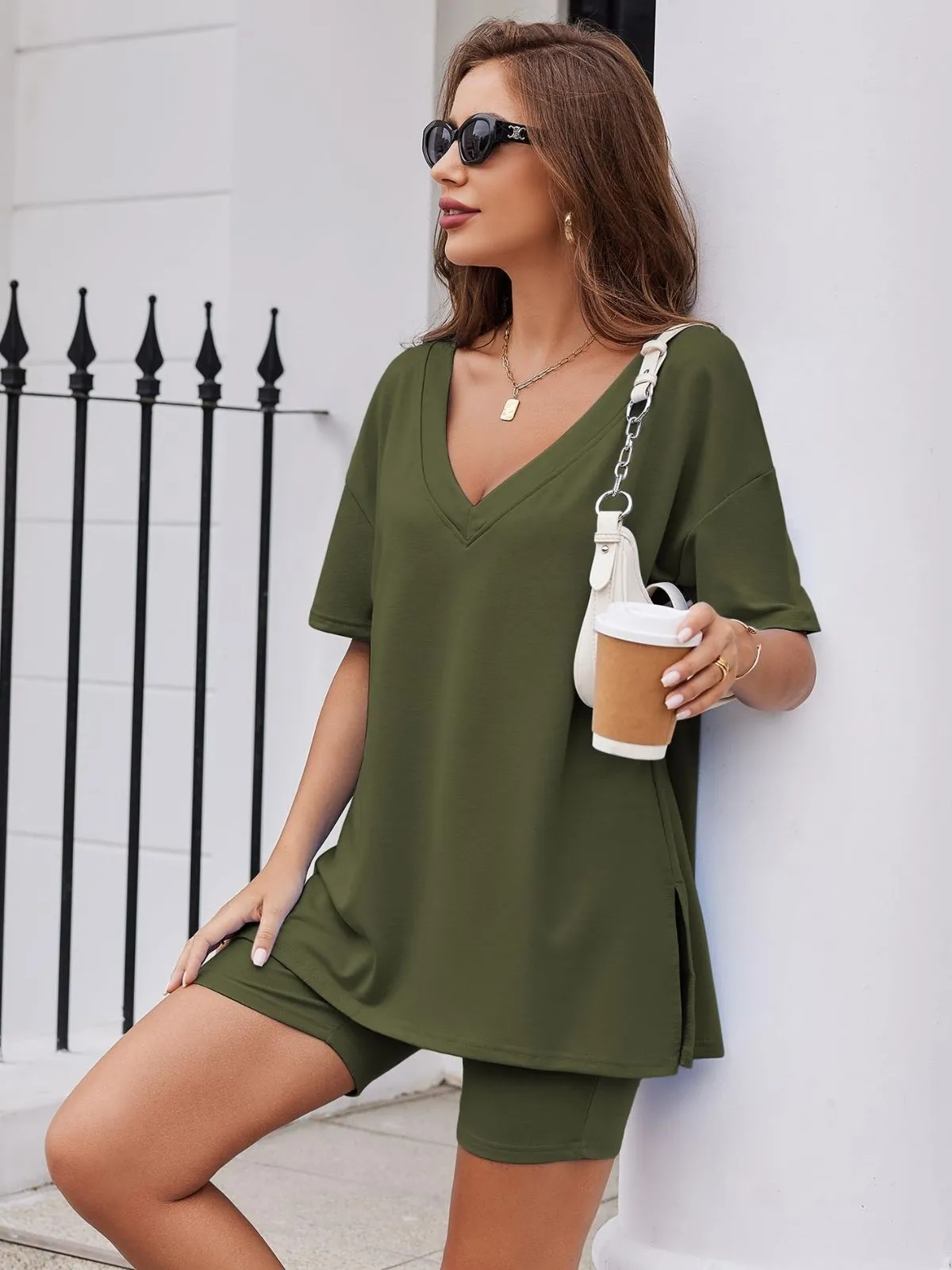 Comfy Breathable Fabric Oversized S-XXL Tracksuit Shorts Set, 3 of 5