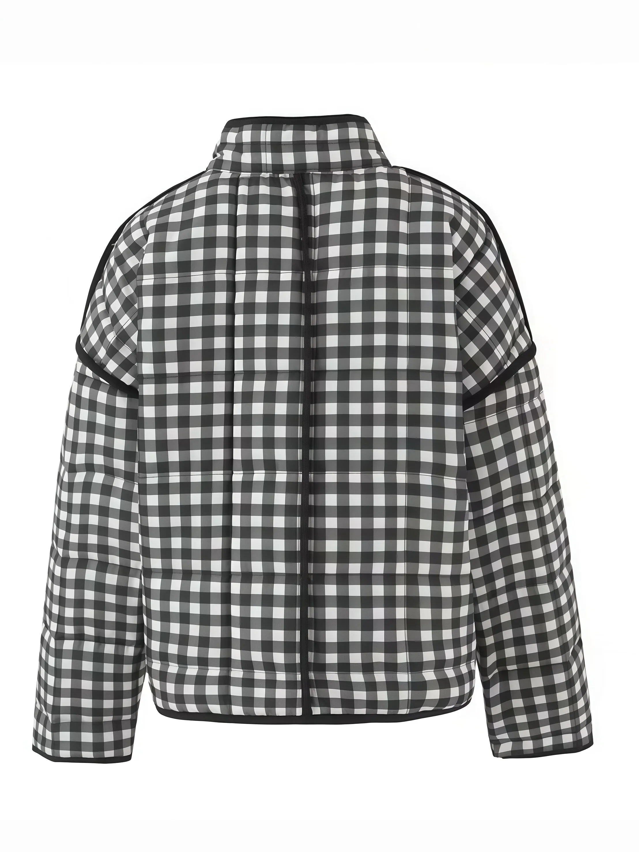 Stand Collar Outwear Coat Casual Long Sleeve Pocket Outerwear for Autumn & Winter, 3 of 3