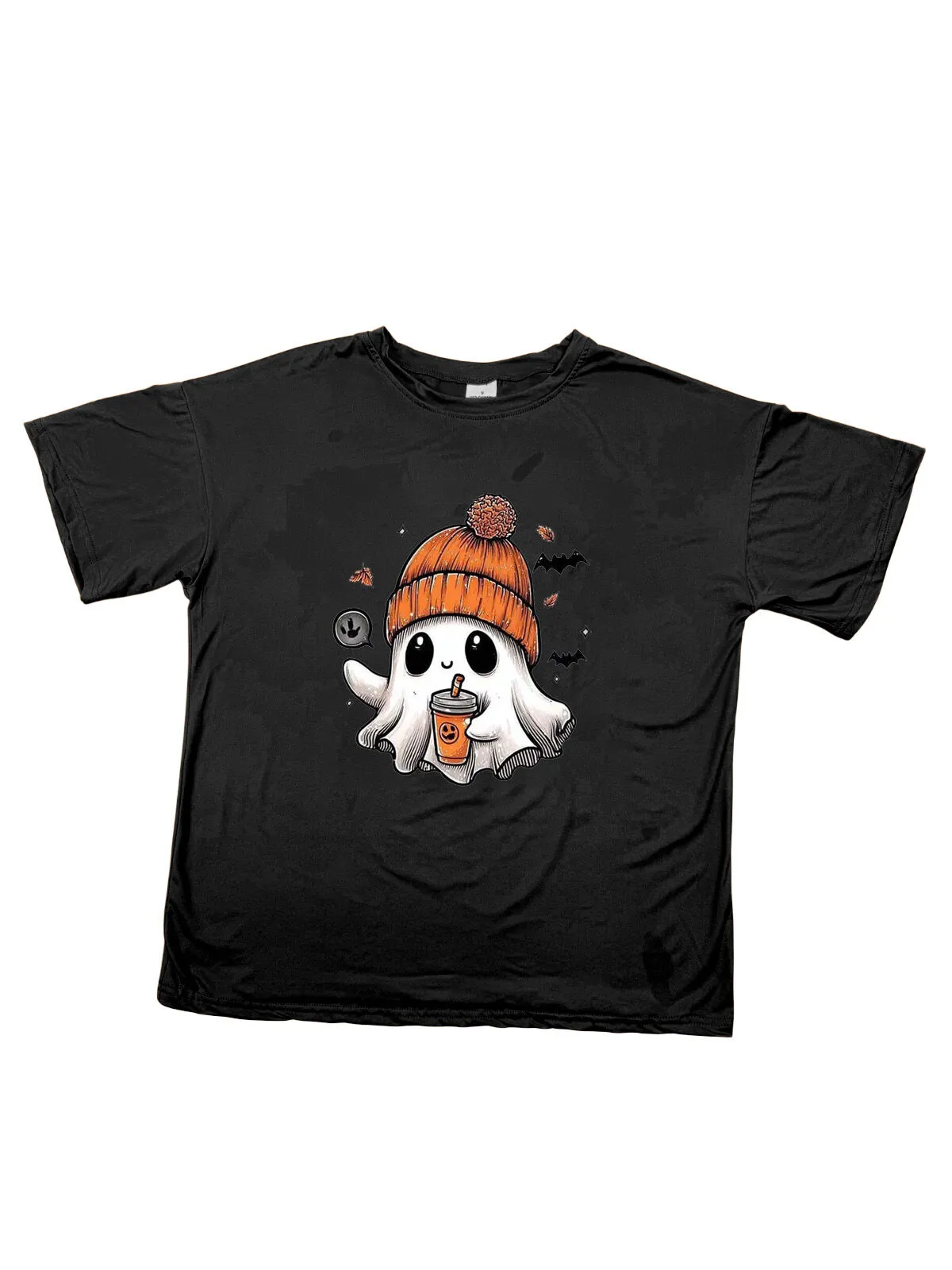 Cute Ghost Fall Pumpkin T-Shirt Lover Graphic Casual Tops , 1 of 2
