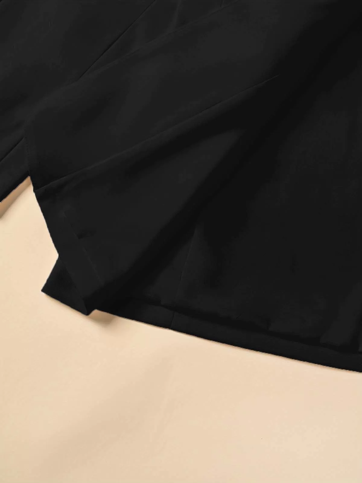 Solid V-neck Outwear Button Lapel Collar Blazer, Elegant Longsleeves Suit Outerwear for Work Office Business, 6 of 6