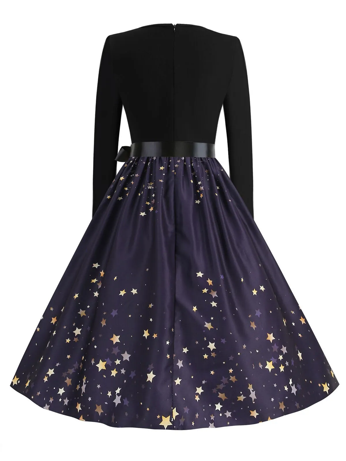 Christmas Zipper Square Neck A-line Dress, 2 of 3