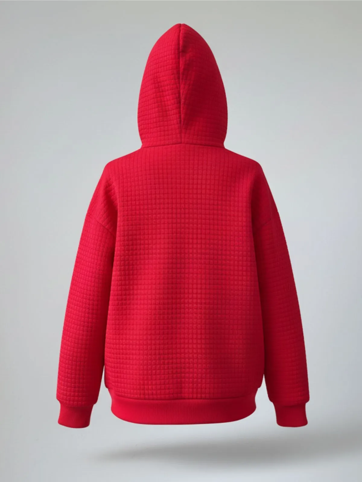 Trendy Christmas Round Neck Drop Shoulder Pockets Hooded Coats Fall Outfits, 2 of 3