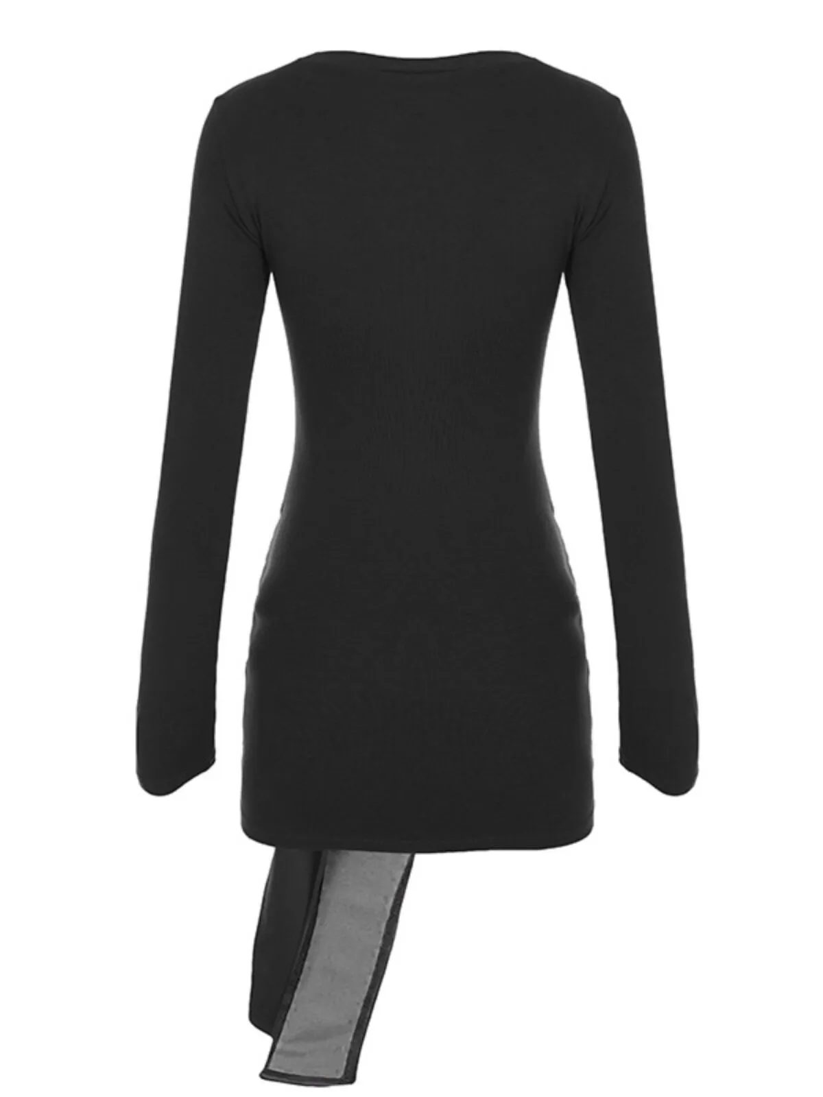 Casual Fashion Long Sleeve Patchwork Knot Side Dress, 2 of 4