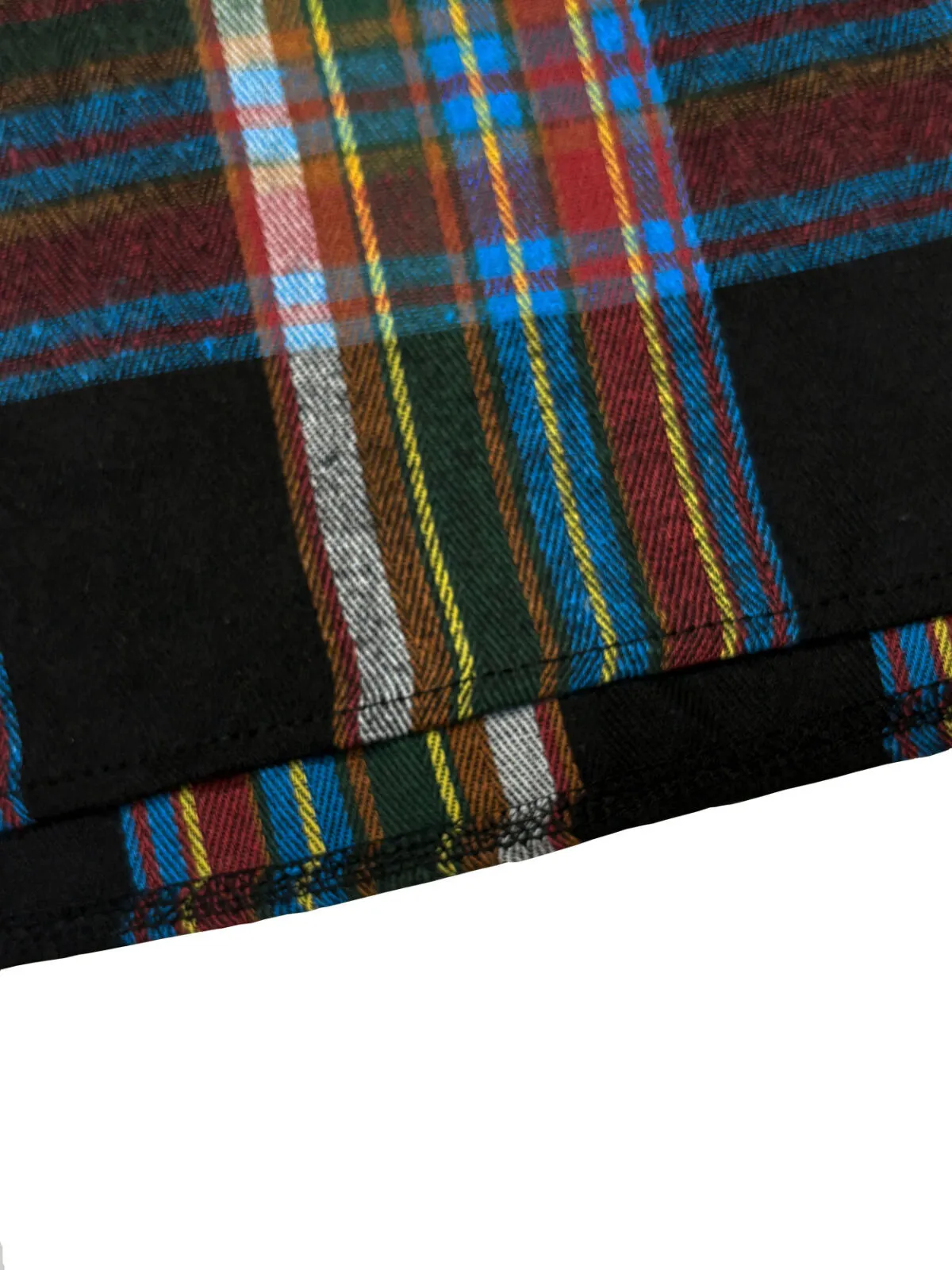 Casual Fashion Tie Front Plaid Print Asymmetrical Hem A Line Skirt, 5 of 5