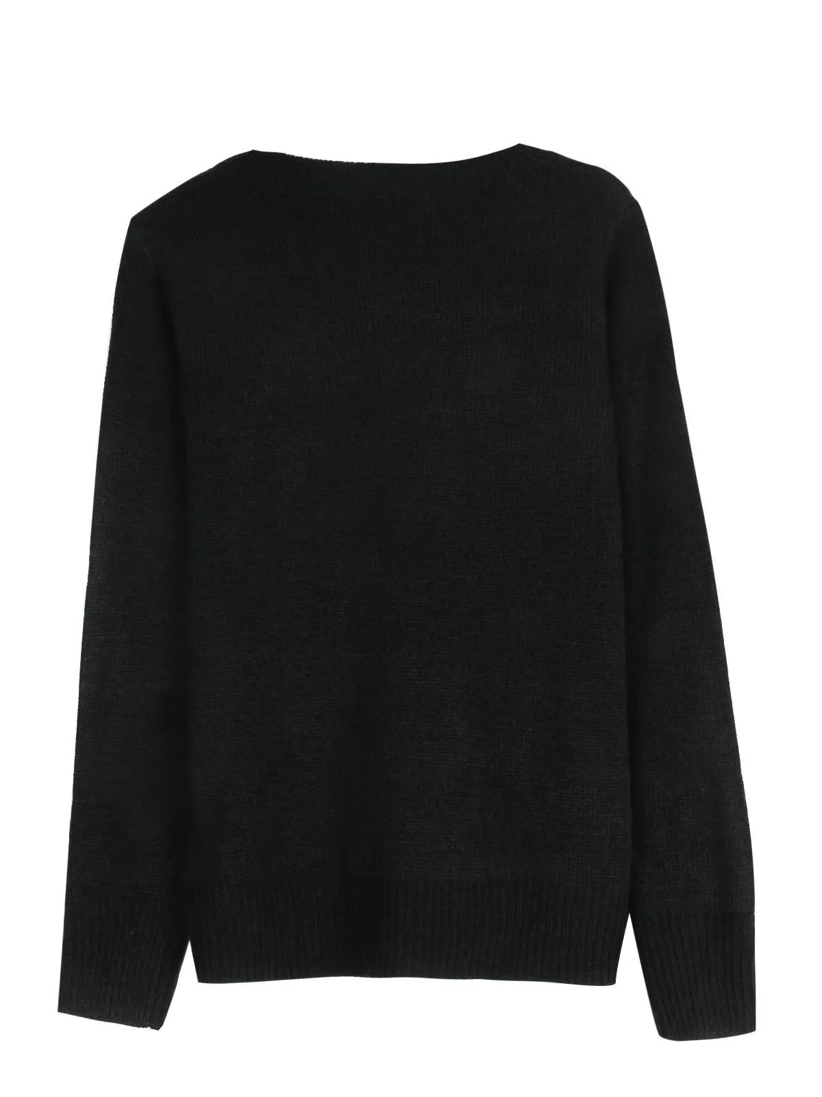 Merry Christmas Rib-knit Round Neck Merry And Bright Letter Pullover Sweater, 2 of 2