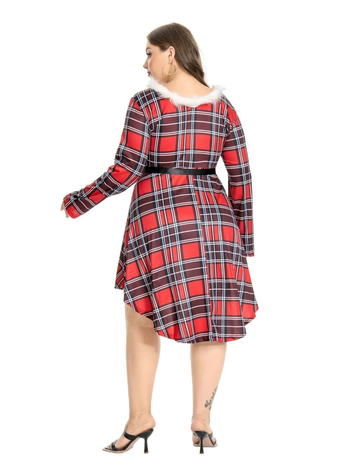 Plus Size Vintage Christmas Cocktail Holiday Party Dress Cosplay Outfits Dress, 2 of 7