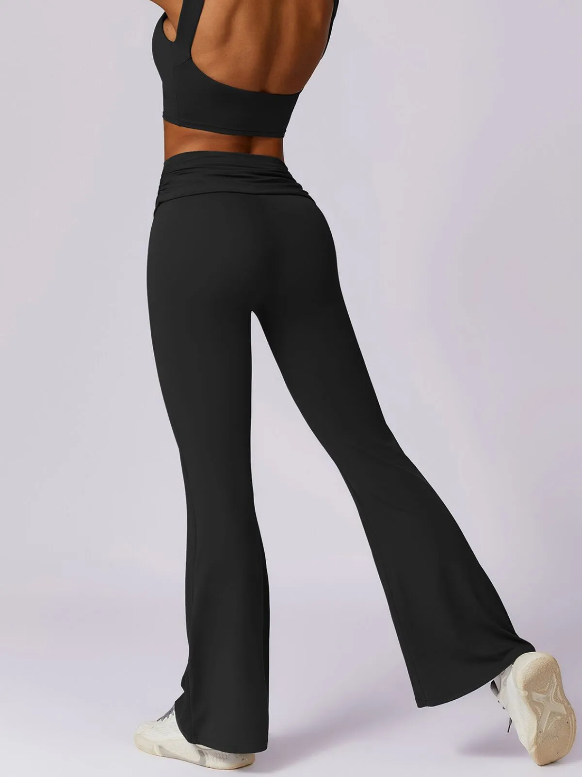 Solid Pleated Outfit Gym High Waist Legging , 2 of 7