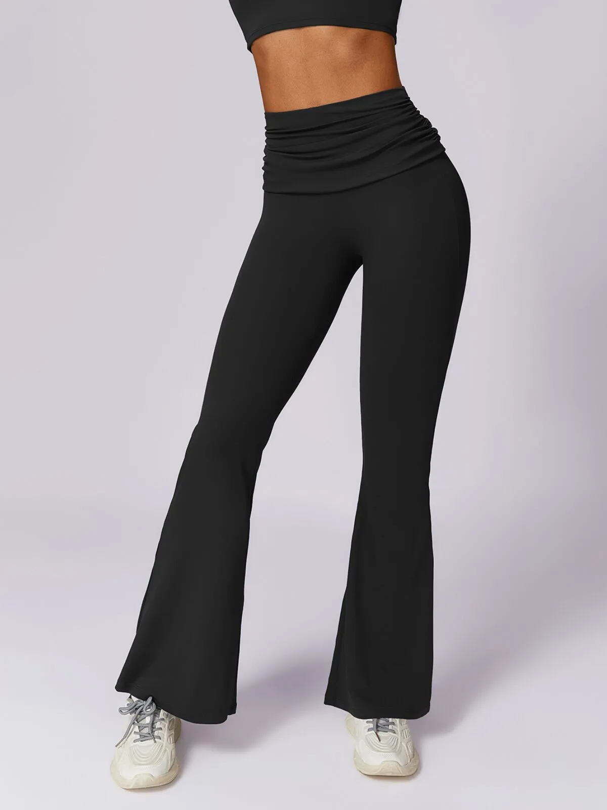 Solid Pleated Outfit Gym High Waist Legging , 5 of 7