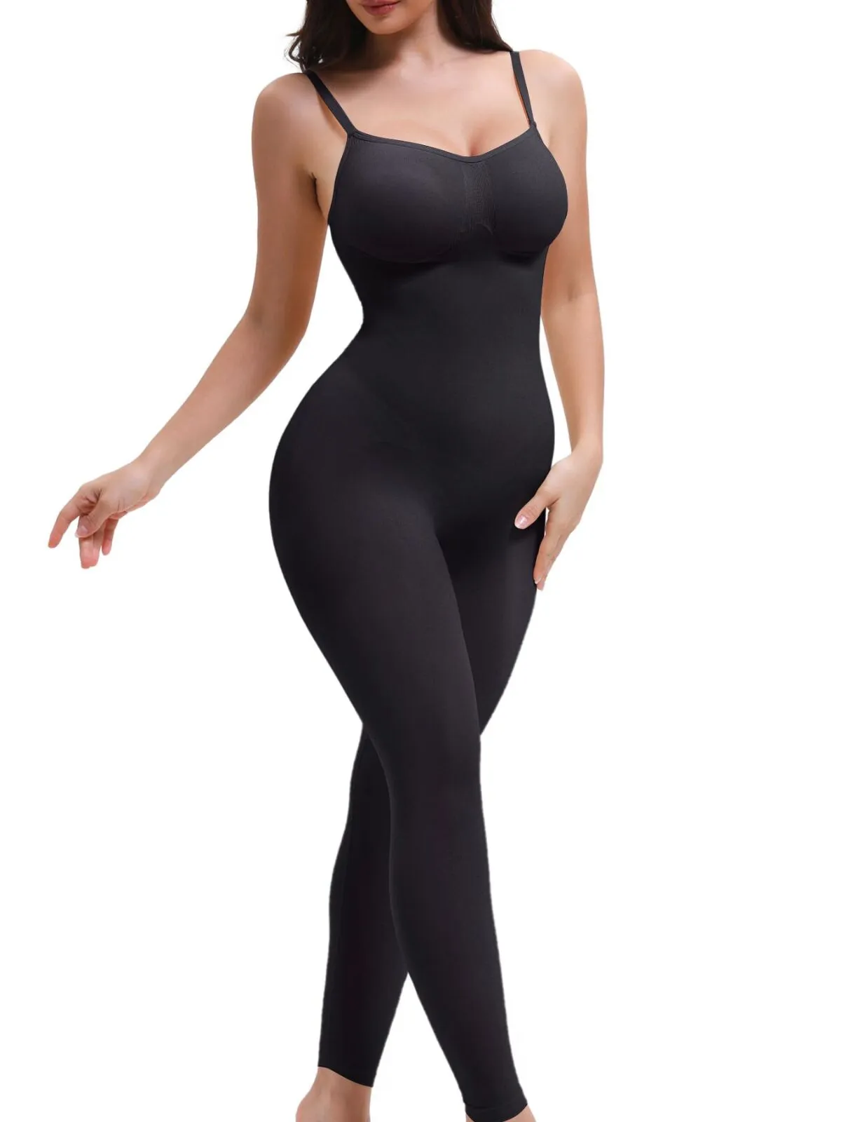 Hourglass Leggings 360 Compression Look Full Body Shaper Breathable No Roll Down Bodysuits, 1 of 2