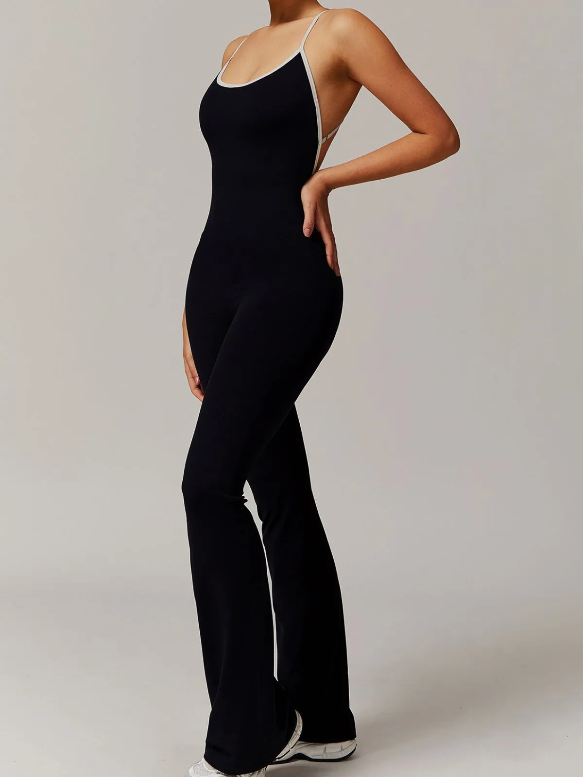 Sexy Back V Gym Training Yoga Suit Stretch Jumpsuits, 4 of 5