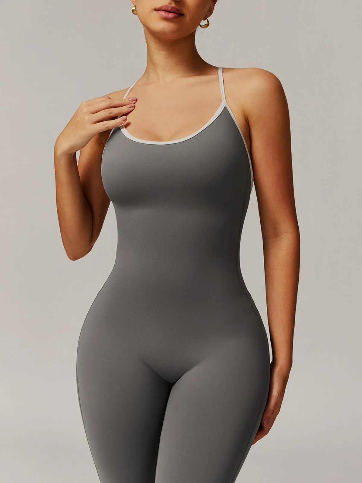 Sexy Back V Gym Training Yoga Suit Stretch Jumpsuits, 5 of 5