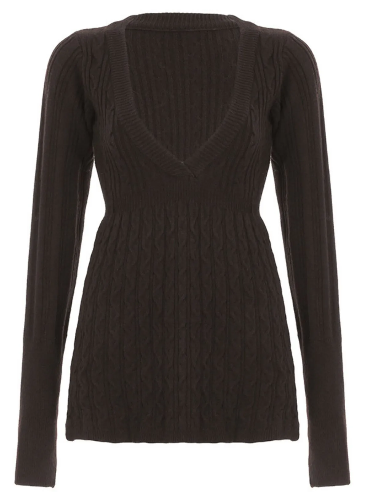 Solid V-neck Pastel Goth Soft Sweet Cute Knitted Pullover Sweater, 3 of 9