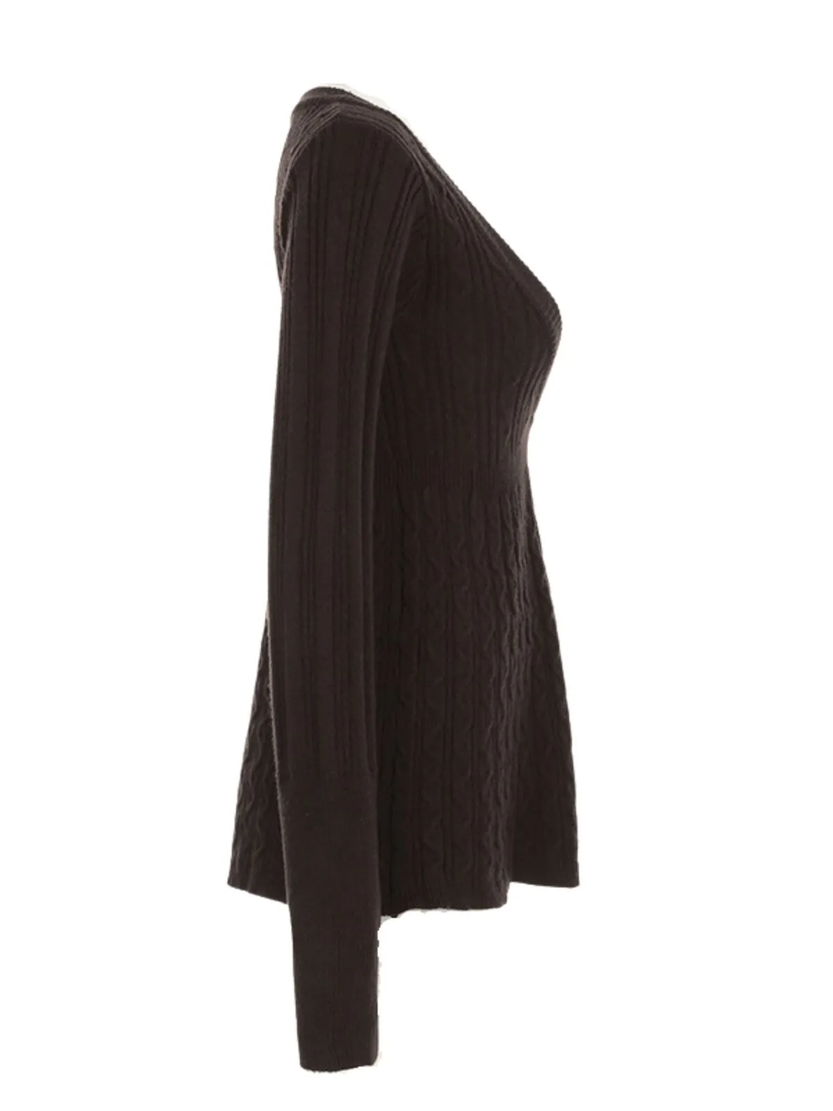 Solid V-neck Pastel Goth Soft Sweet Cute Knitted Pullover Sweater, 4 of 9