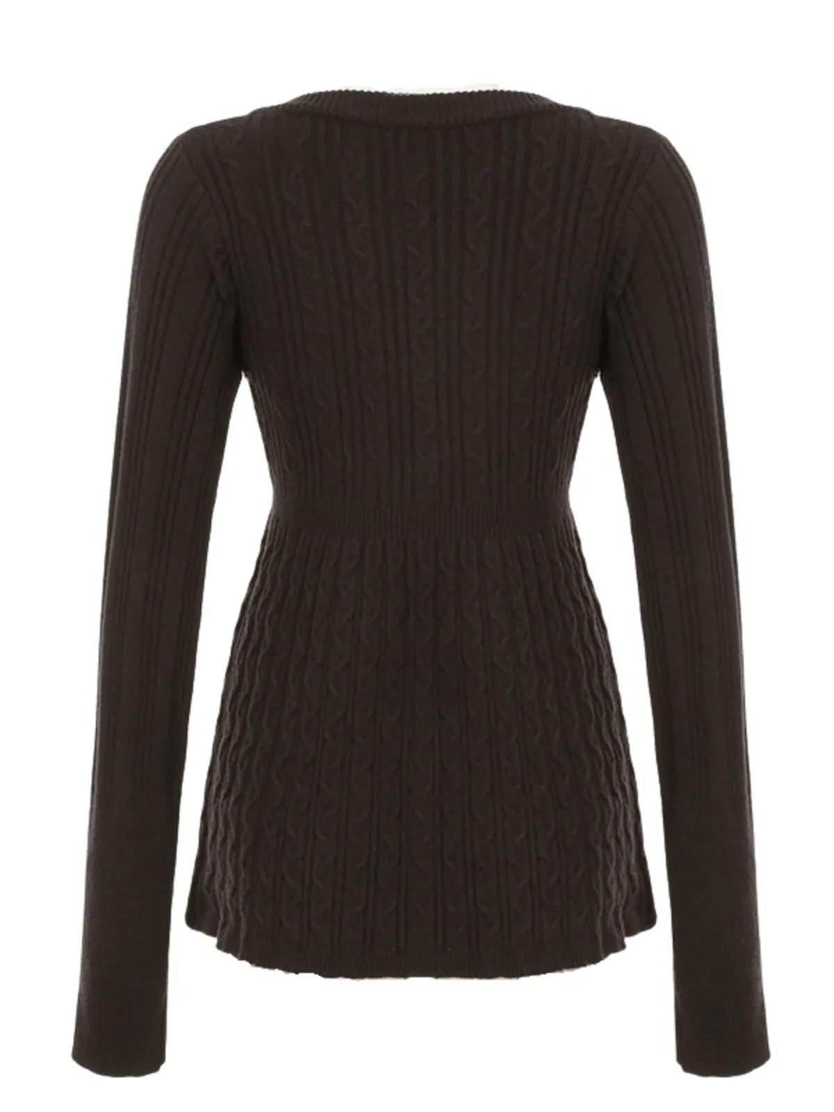 Solid V-neck Pastel Goth Soft Sweet Cute Knitted Pullover Sweater, 5 of 9