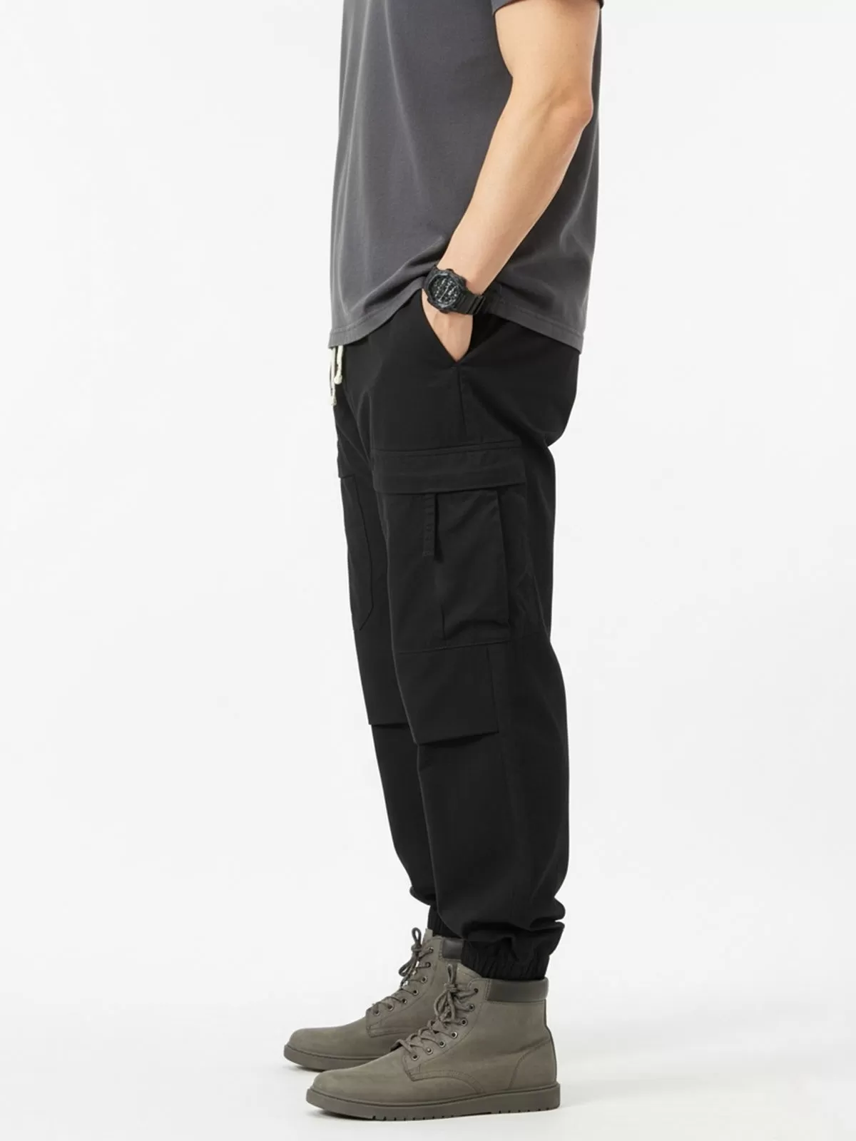 Men's Cargo Pants Multi-pocket Sports Long Overall Casual Sporty Fashion Jogger Pant, 5 of 8