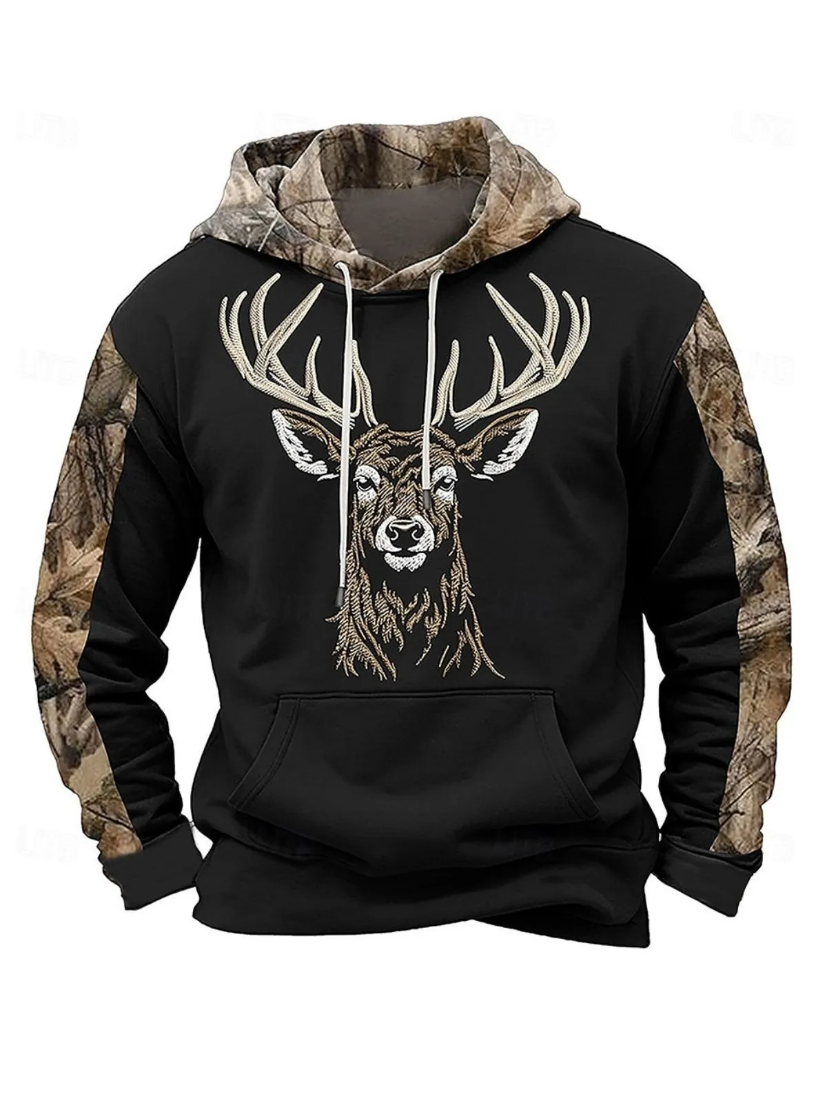 Men's Hoodie Cowboy Deer Daily Casual Long Sleeve Hooded Vacation Sports Outdoor Streetwear Spring & Fall Designer, 1 of 1