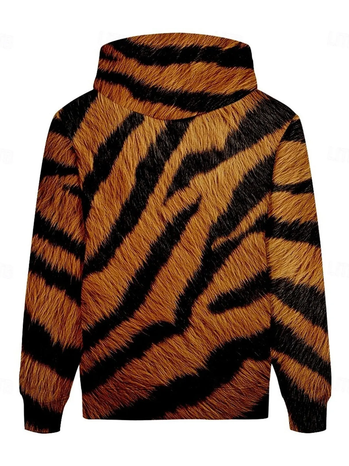 Wolf Lace-up Hooded Drop Shoulder Hoodie Hoodie, 2 of 2