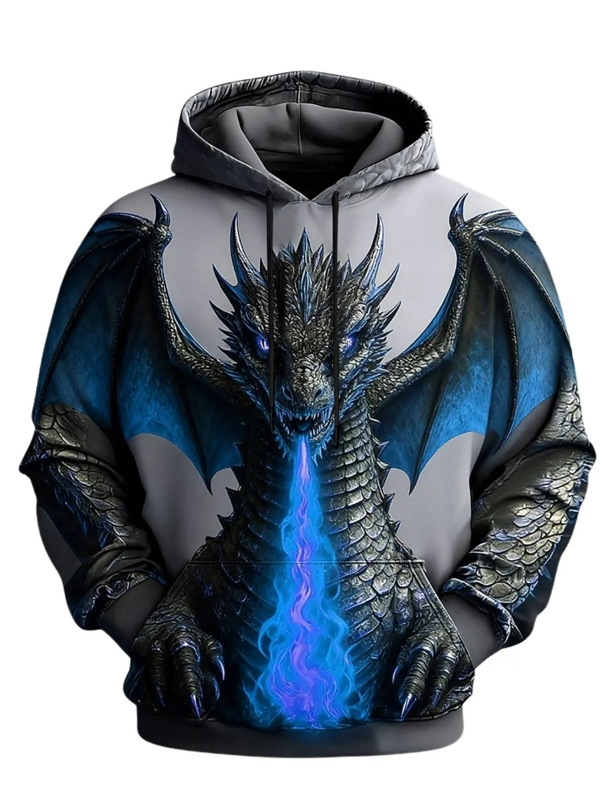 Men's Hoodie Dragon 3D Sweatshirt Cool Party CrewNeck Club Streetwear Drawstring Fall Winter Designe, 1 of 1
