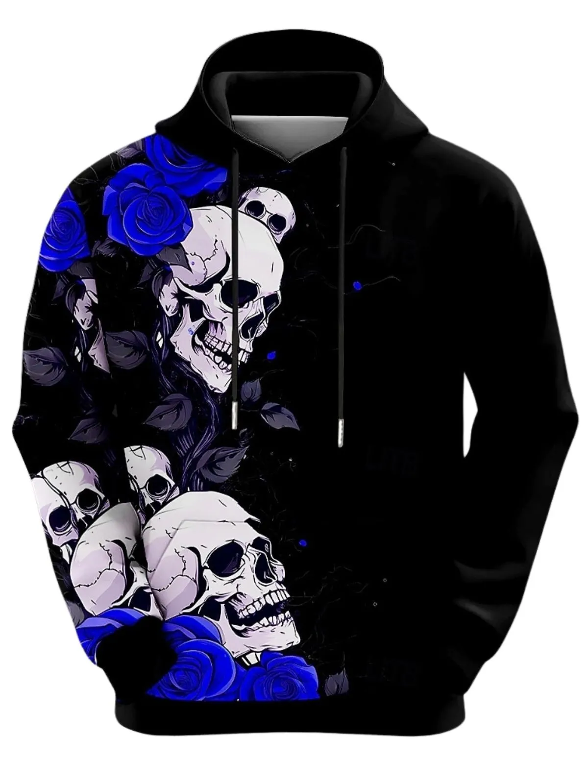 Men's Hoodie Skull Jumper Novel Printed Pattern 3D Sweatshirt With Pocket Pullover Top, 1 of 1