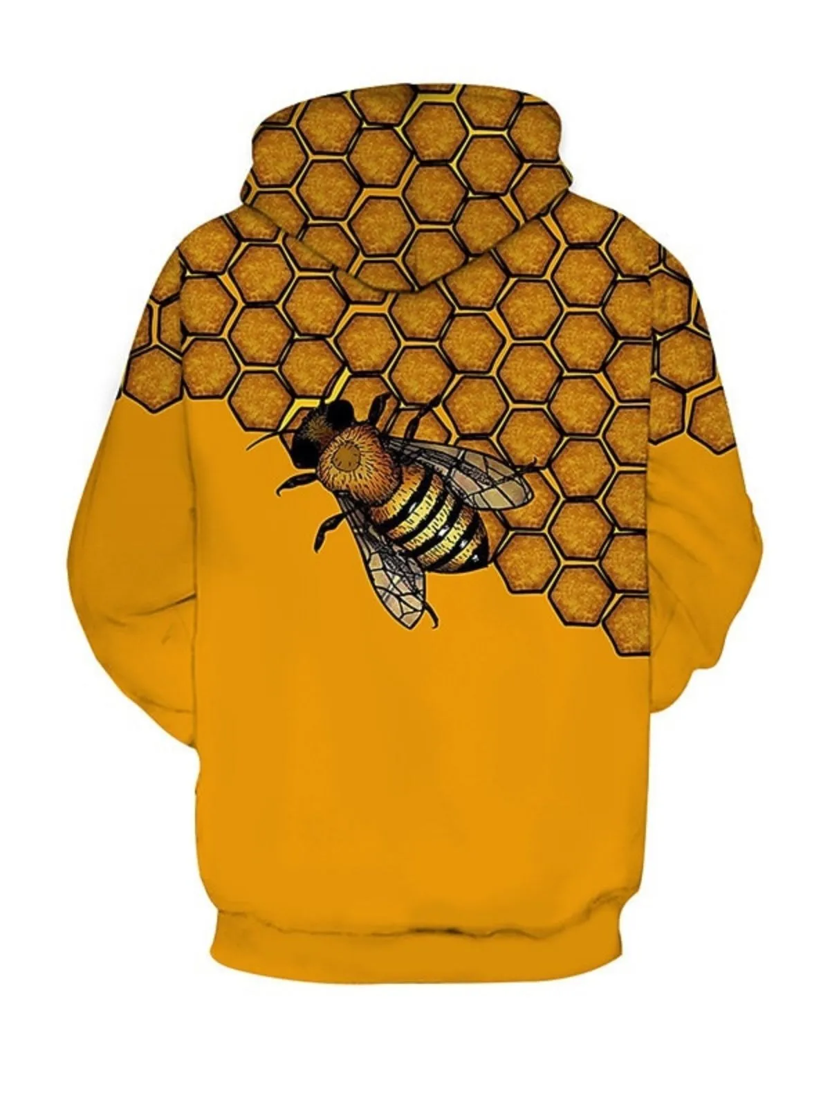 Men's Hoodie Bee Graphic Printed Sweatshirt 3D Print Casual Long Sleeve Hooded Daily Sports Yellow Print Designer, 2 of 2