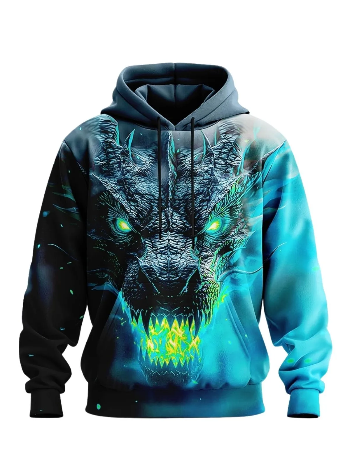 Men's Hoodies Dragon 3D Sweatshirt Cool Party CrewNeck Club Streetwear Drawstring Fall Winter Designer, 1 of 1