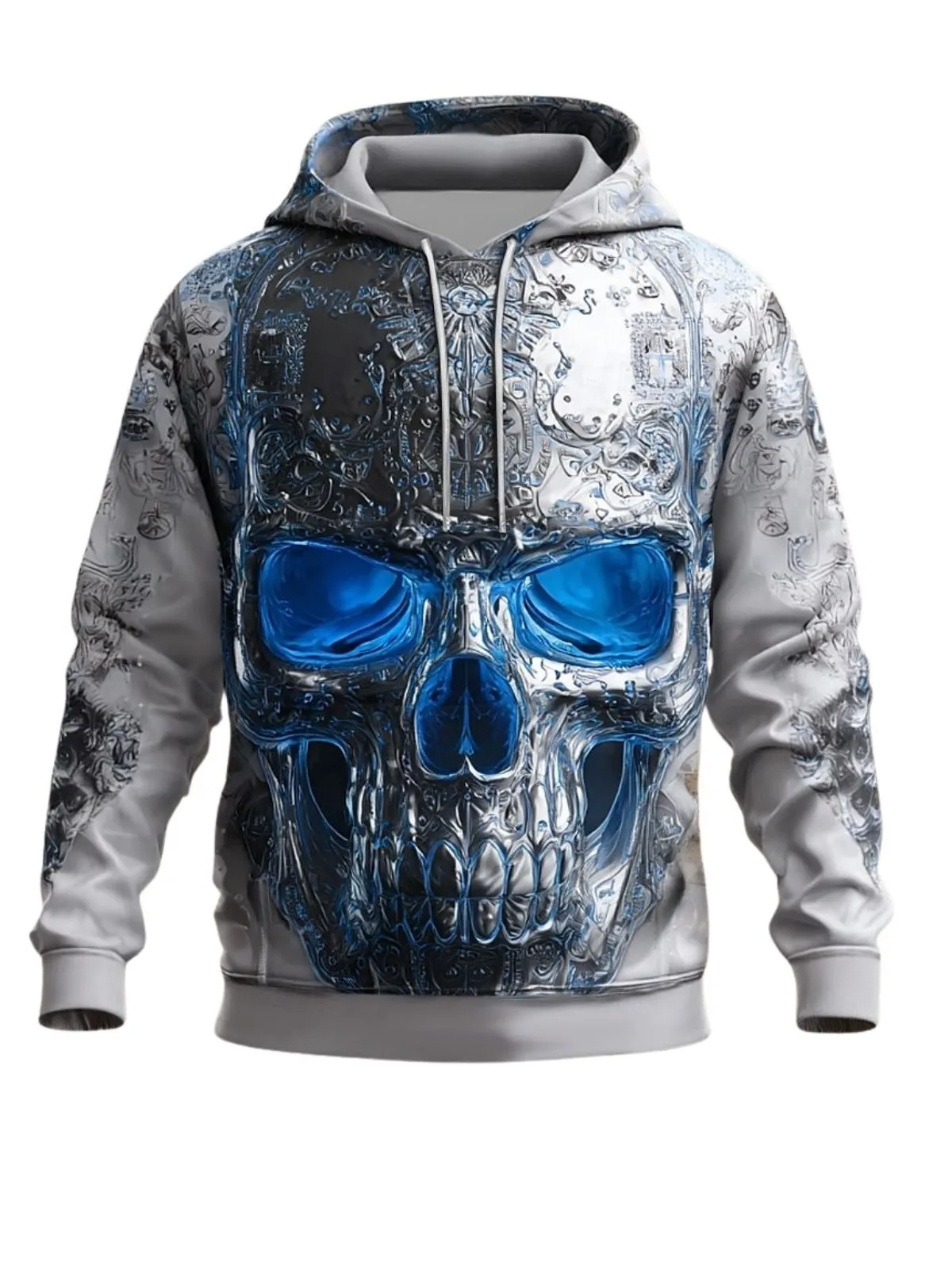 Men's Hoodies Skull Sweatshirt Cool Party CrewNeck Club Streetwear Drawstring Fall Winter Designer, 1 of 1