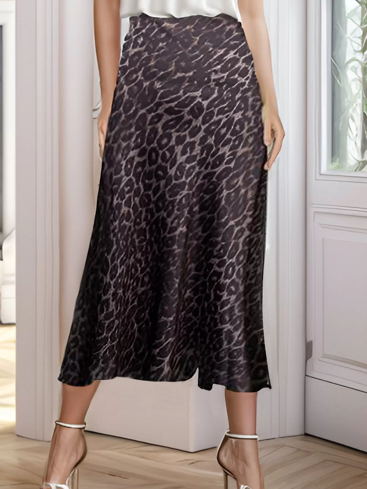 Leopard Printing High Rise Skirt, 1 of 5