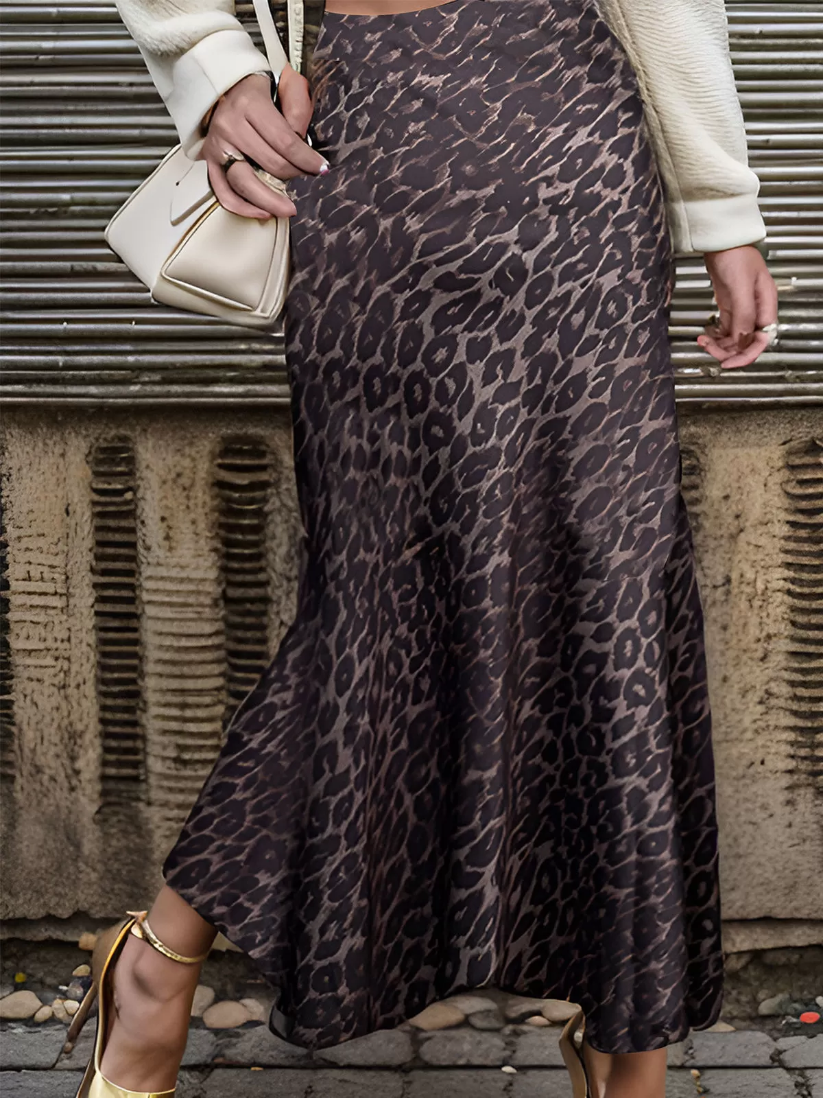 Leopard Printing High Rise Skirt, 2 of 5