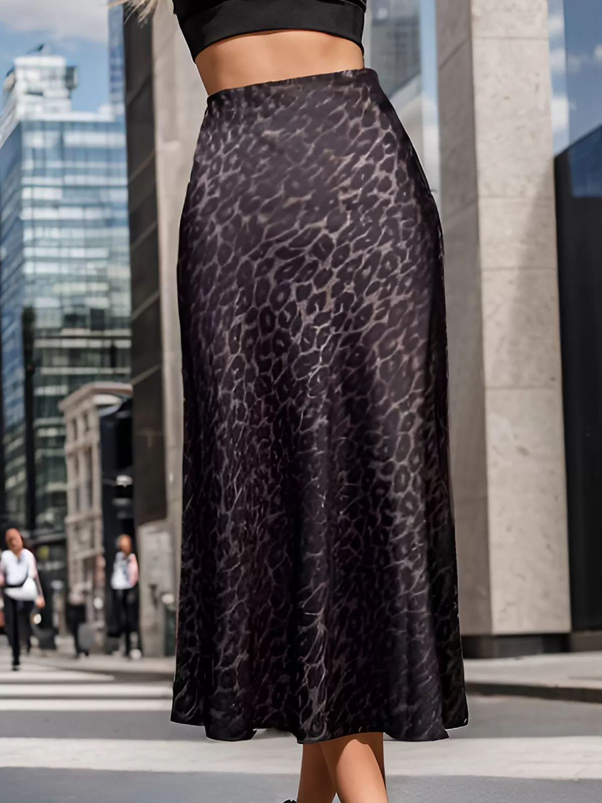 Leopard Printing High Rise Skirt, 3 of 5