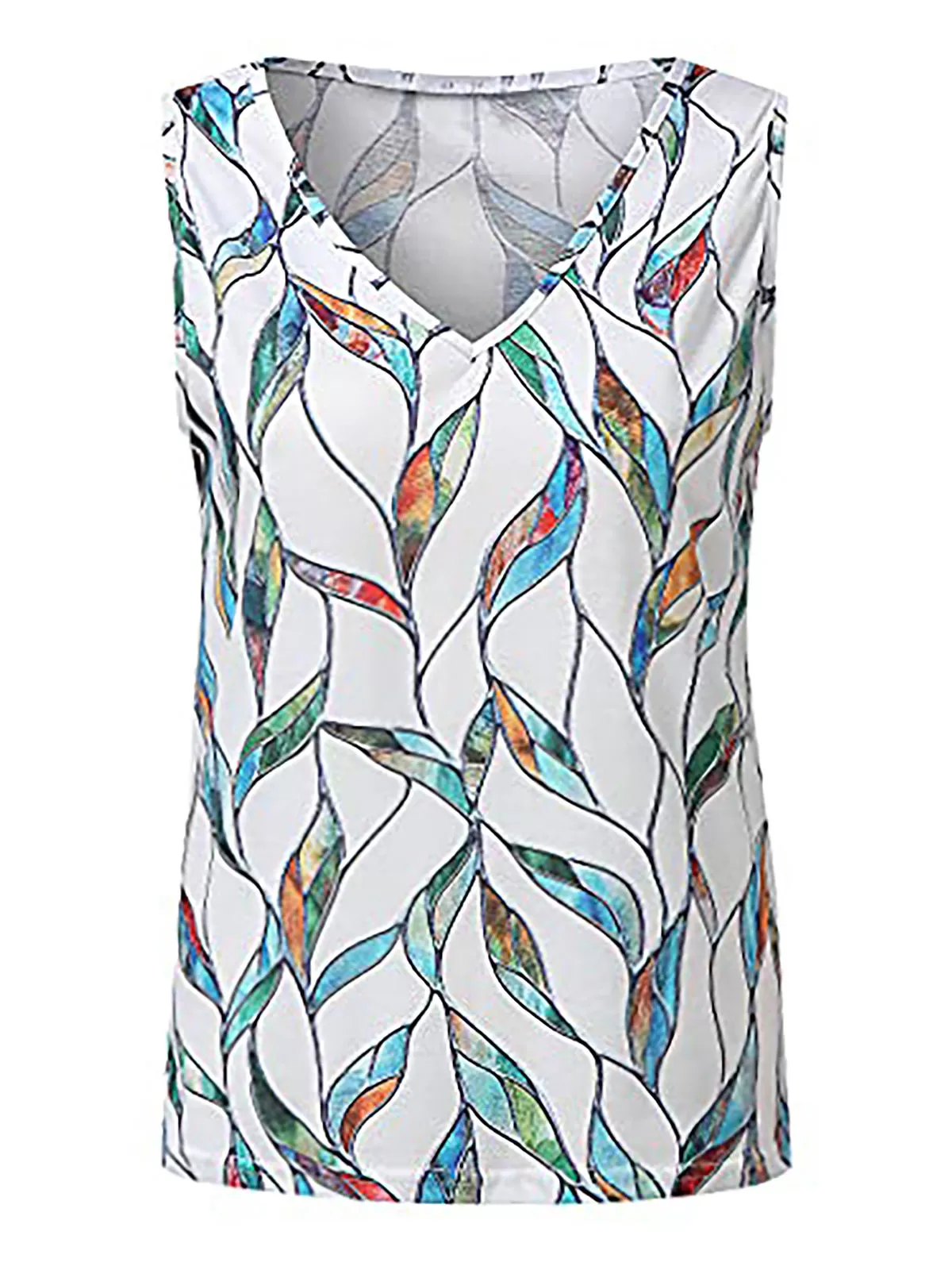 Printing V-neck Tank, 3 of 4