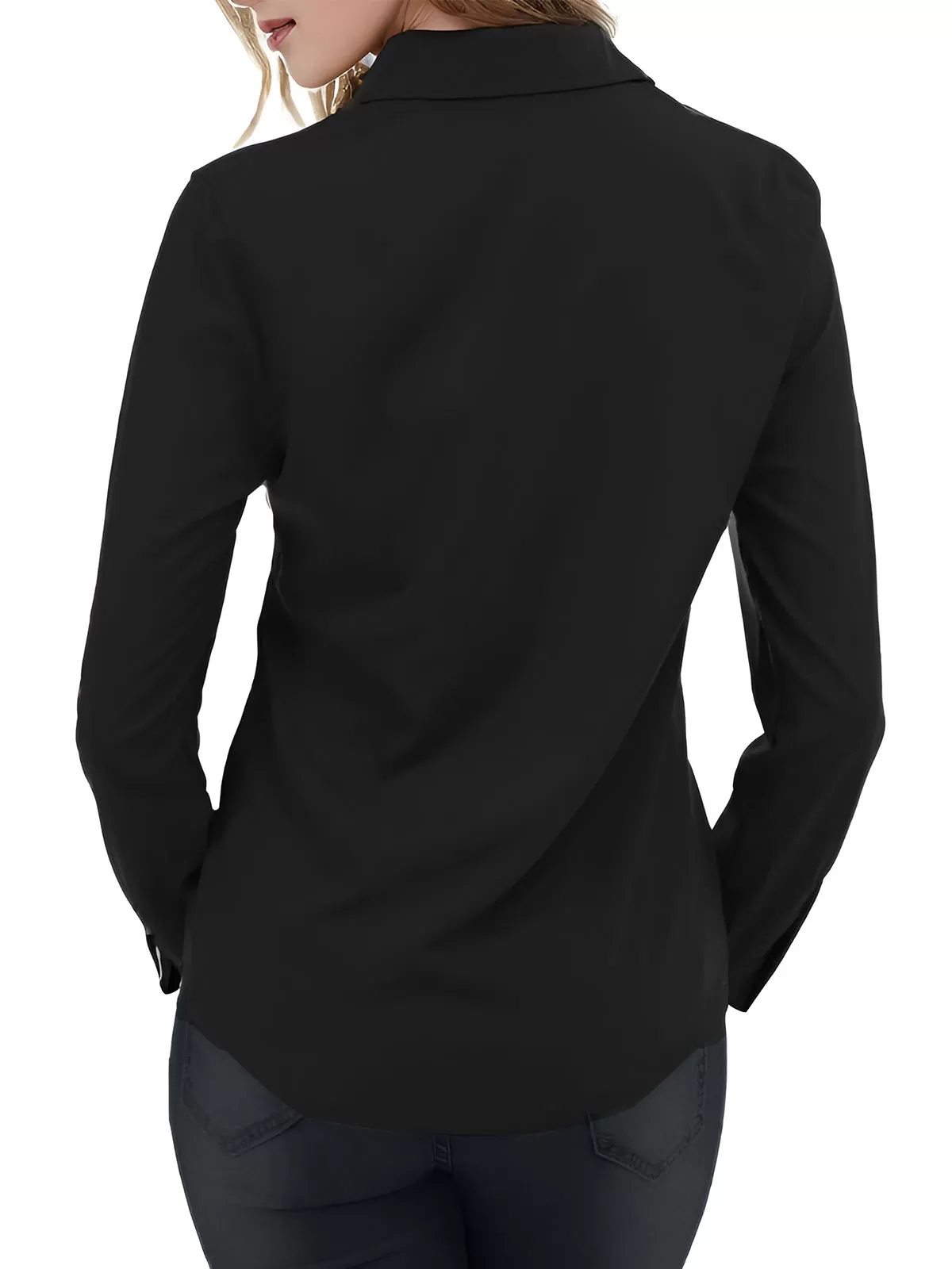 Lapel Long Sleeve Blouse, 3 of 5