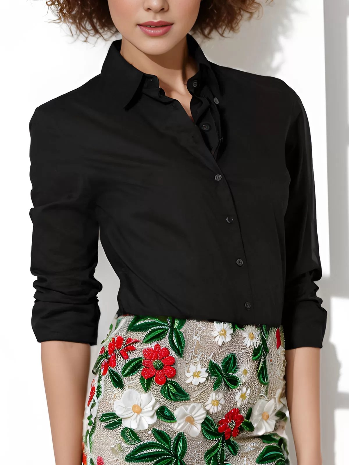 Lapel Long Sleeve Blouse, 4 of 5