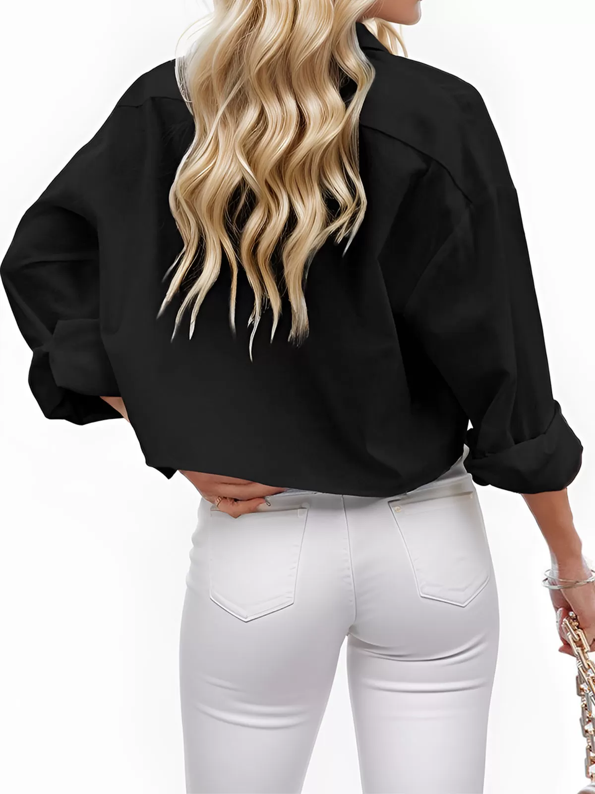 Lapel Shirt Long Sleeve Blouse, 4 of 5