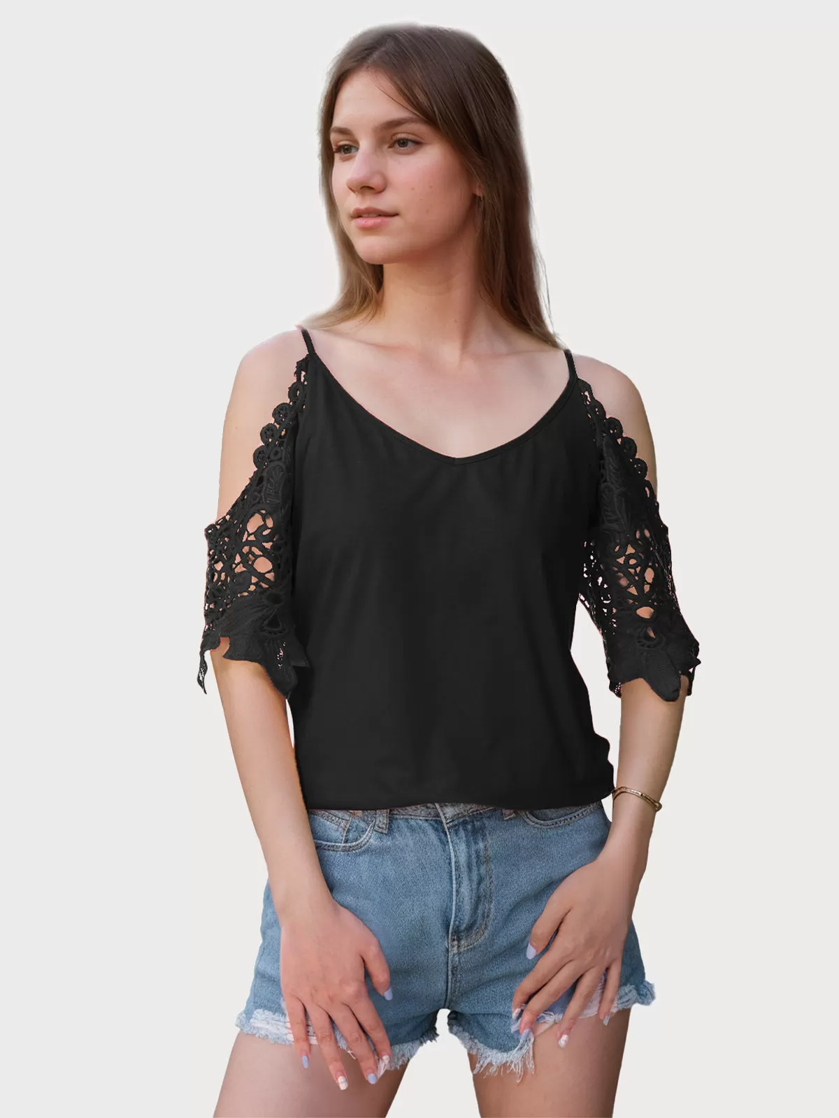 V-neck Raglan Short Sleeve T-shirt, 1 of 6