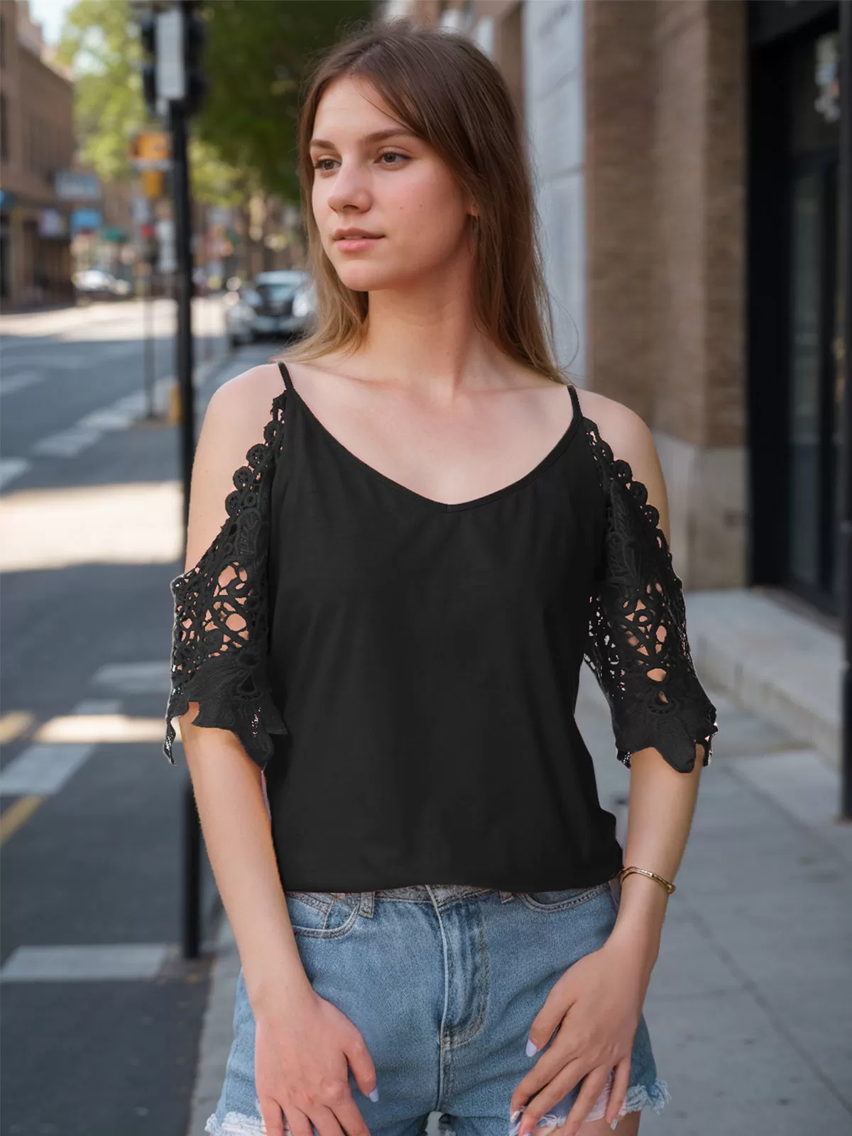 V-neck Raglan Short Sleeve T-shirt, 6 of 6