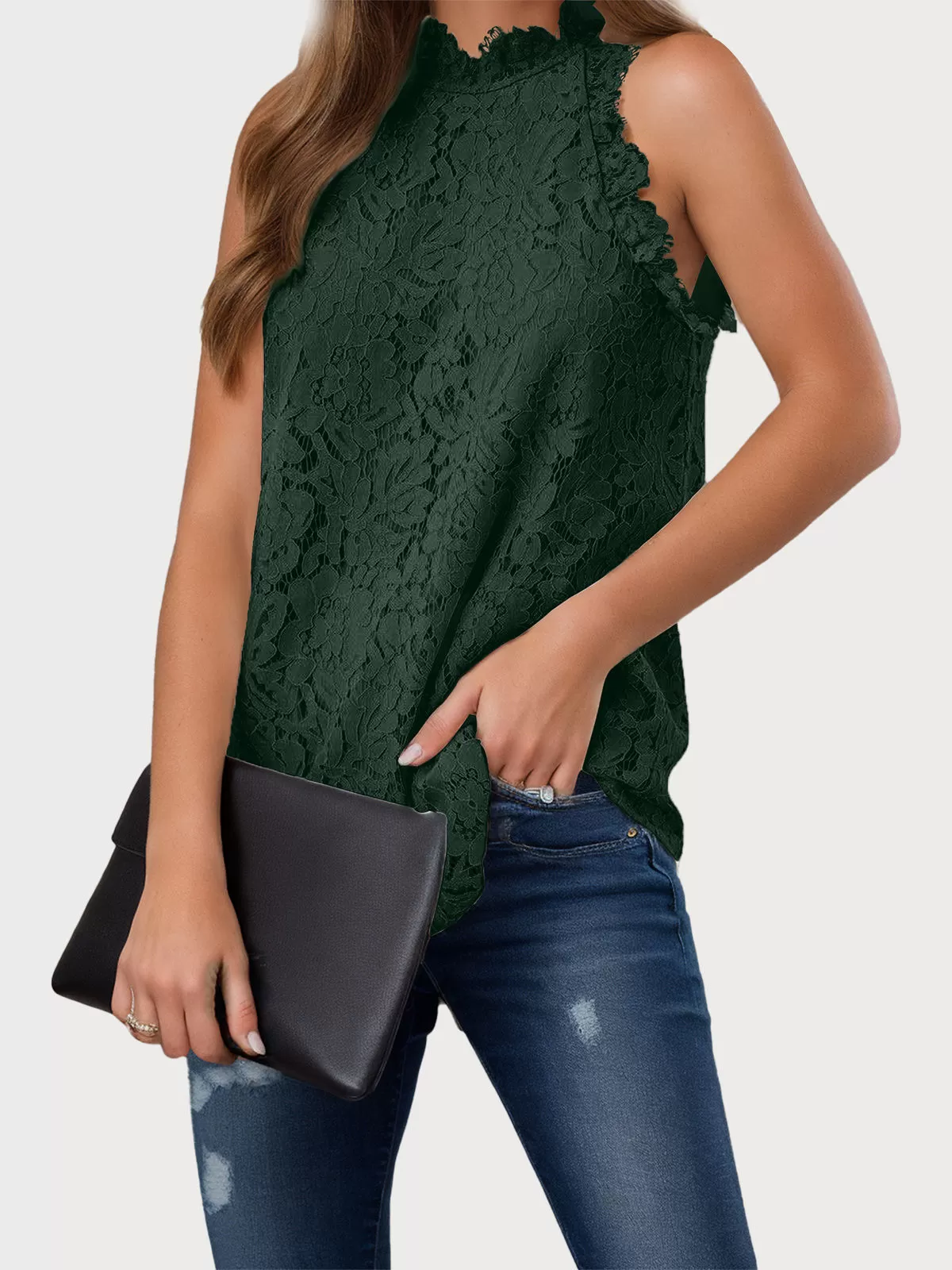 Stand Collar Lace Tank, 1 of 4