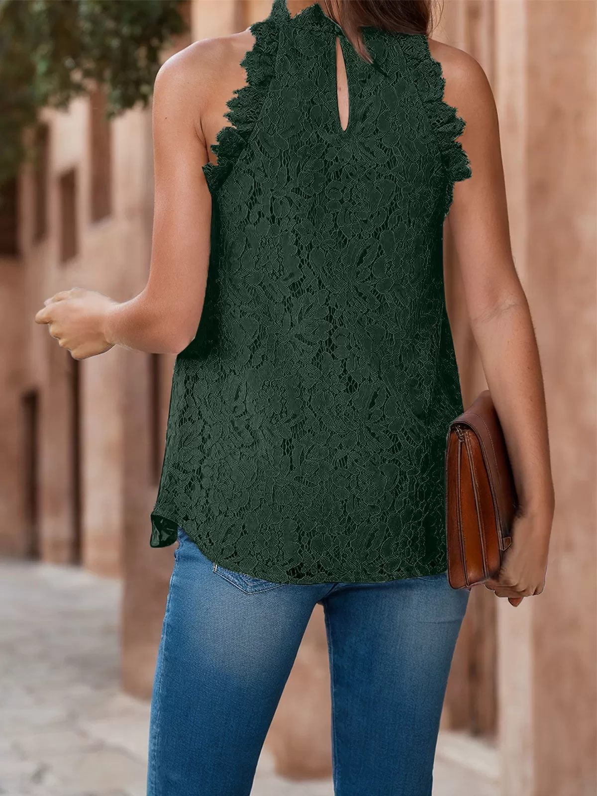 Stand Collar Lace Tank, 3 of 4