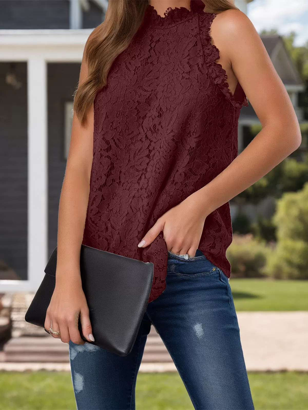 Stand Collar Lace Tank, 4 of 4