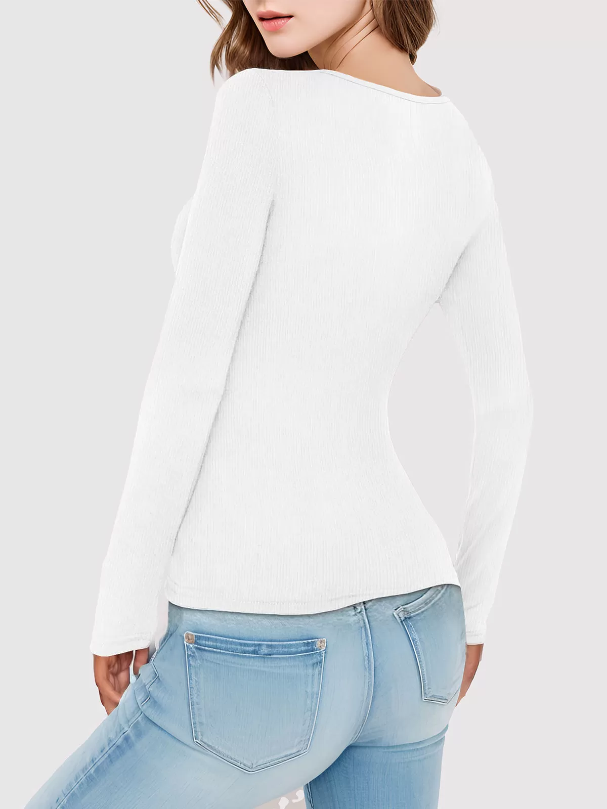 Half-open Collar Long Sleeve Sweatshirt, 4 of 4