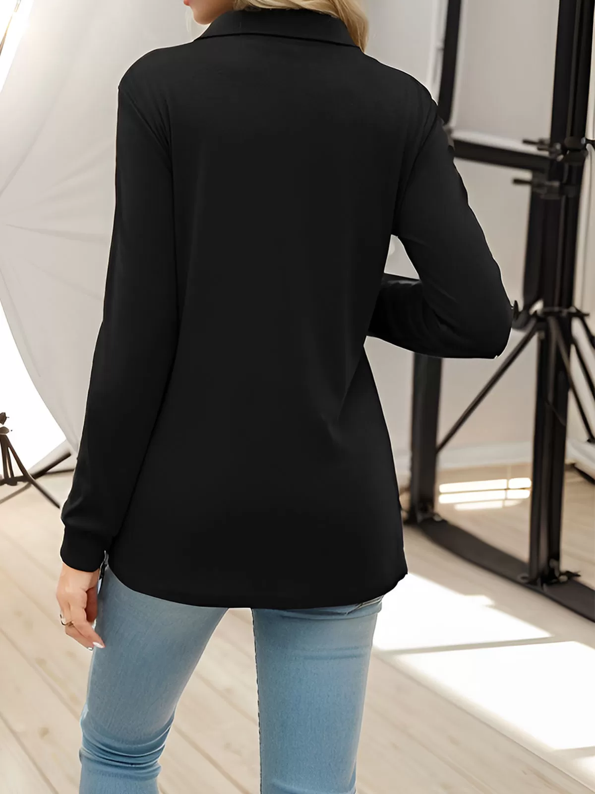 Lapel Long Sleeve Blouse, 6 of 6