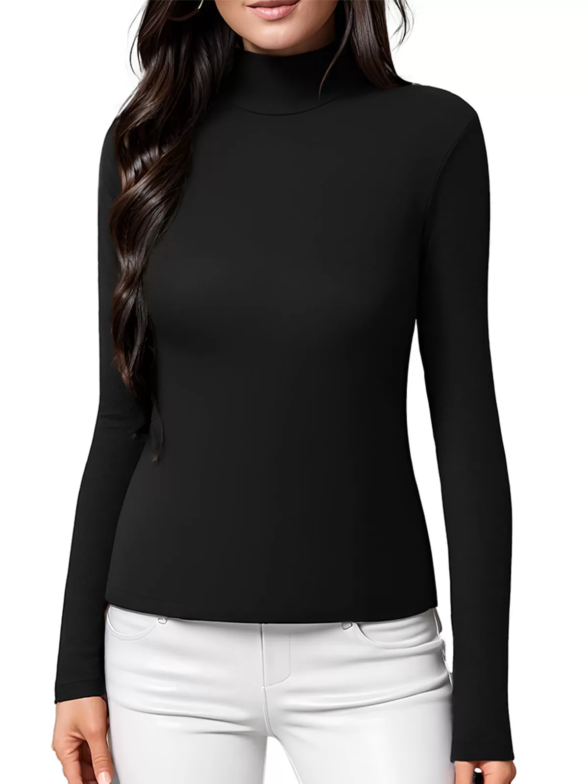 High Neck Long Sleeve Sweater, 3 of 6