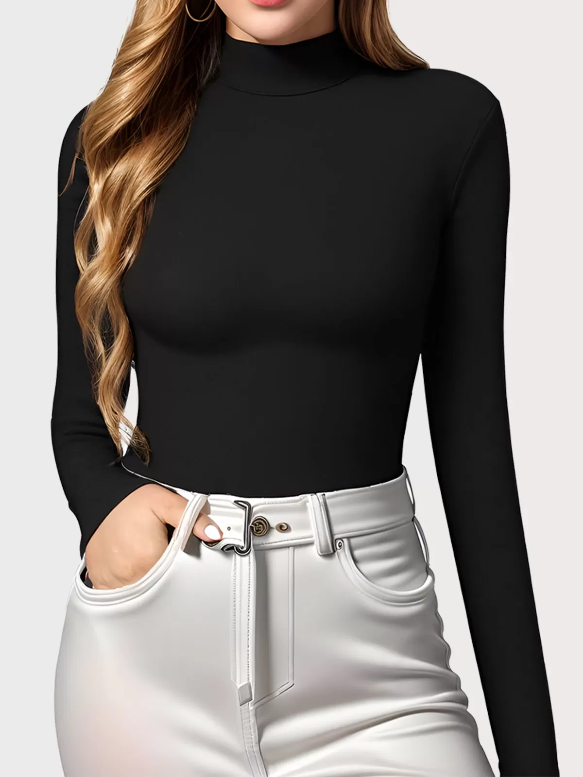 High Neck Long Sleeve Sweater, 4 of 6