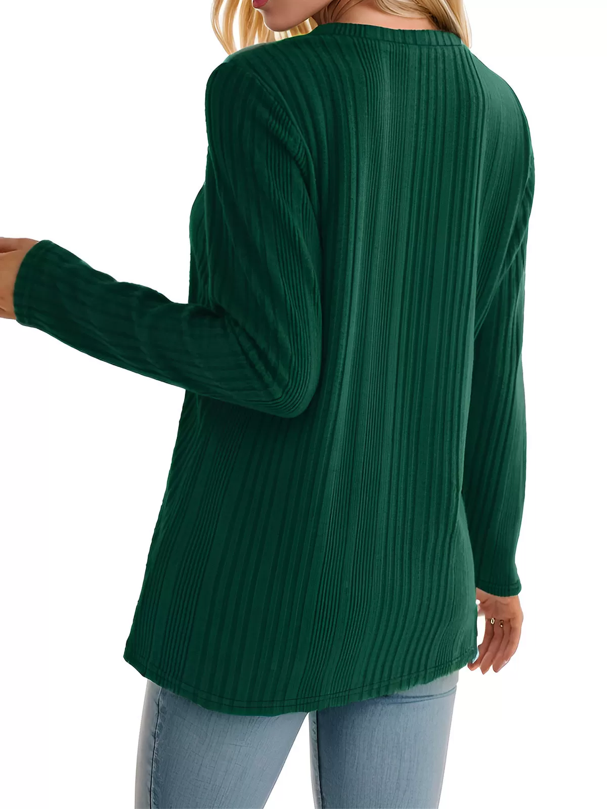 Round Neck Long Sleeve Tunic Blouse, 4 of 5