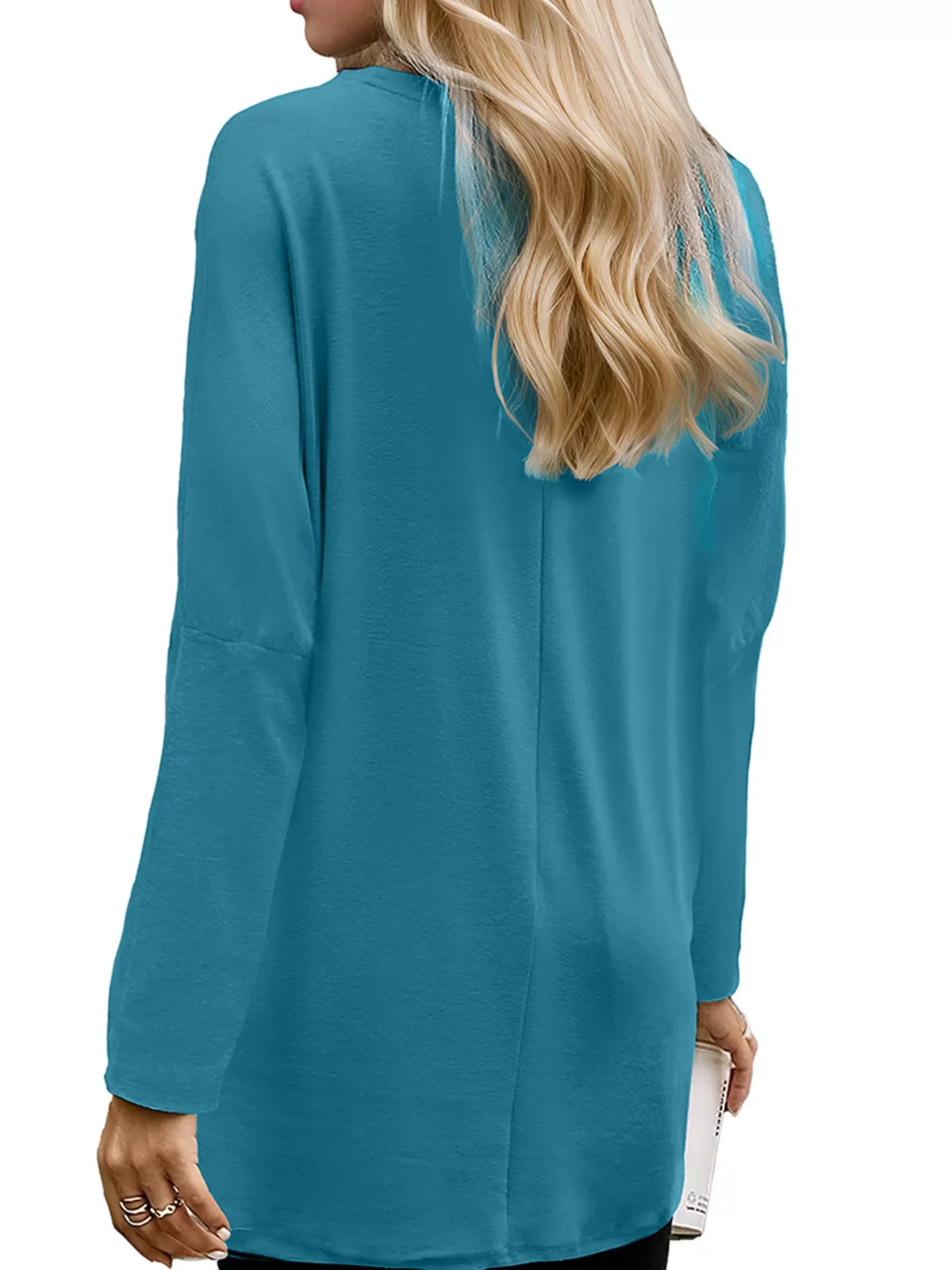 Round Neck Long Sleeve Tunic Sweatshirt, 3 of 5