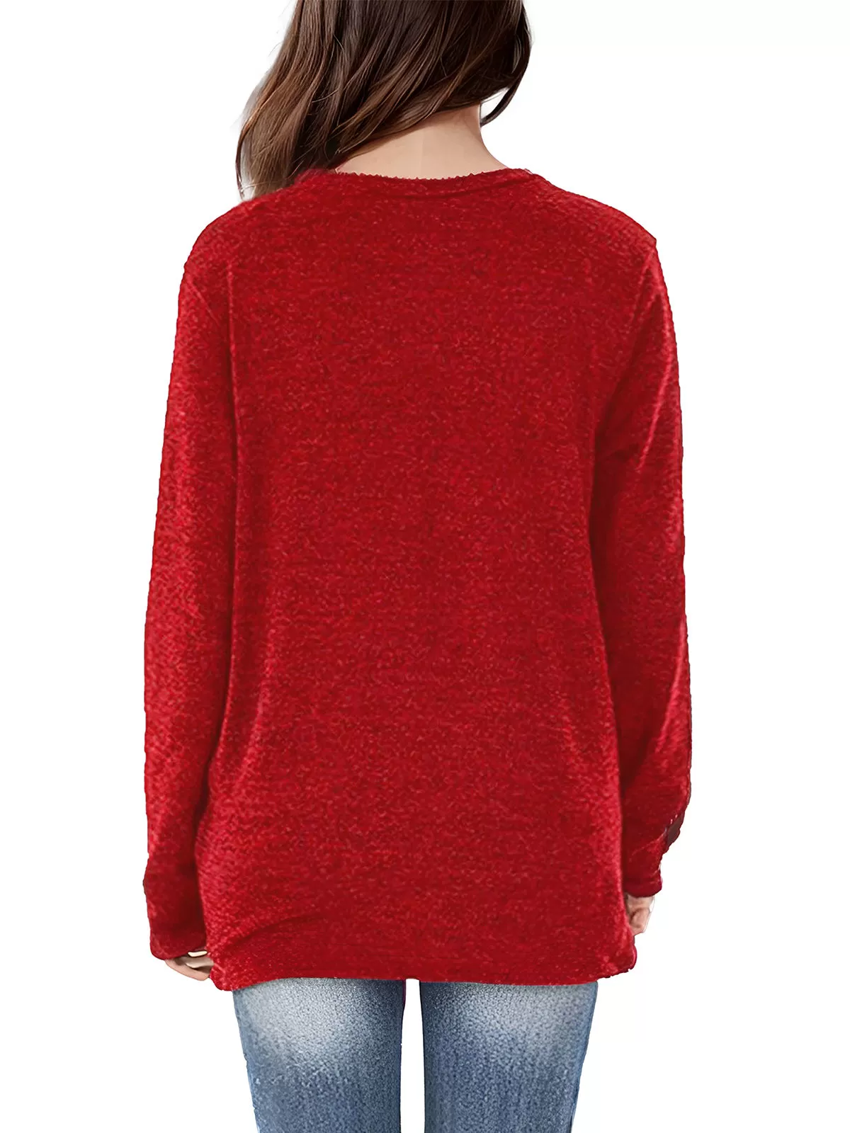V-neck Long Sleeve T-shirt, 4 of 4