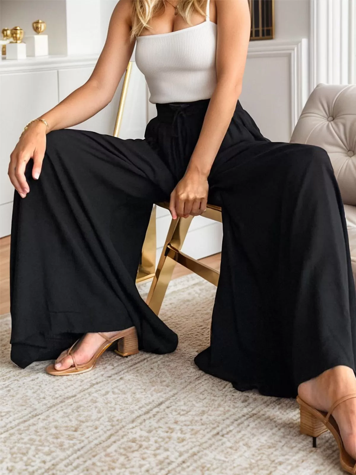 Medium Rise Palazzo Pants, 3 of 5