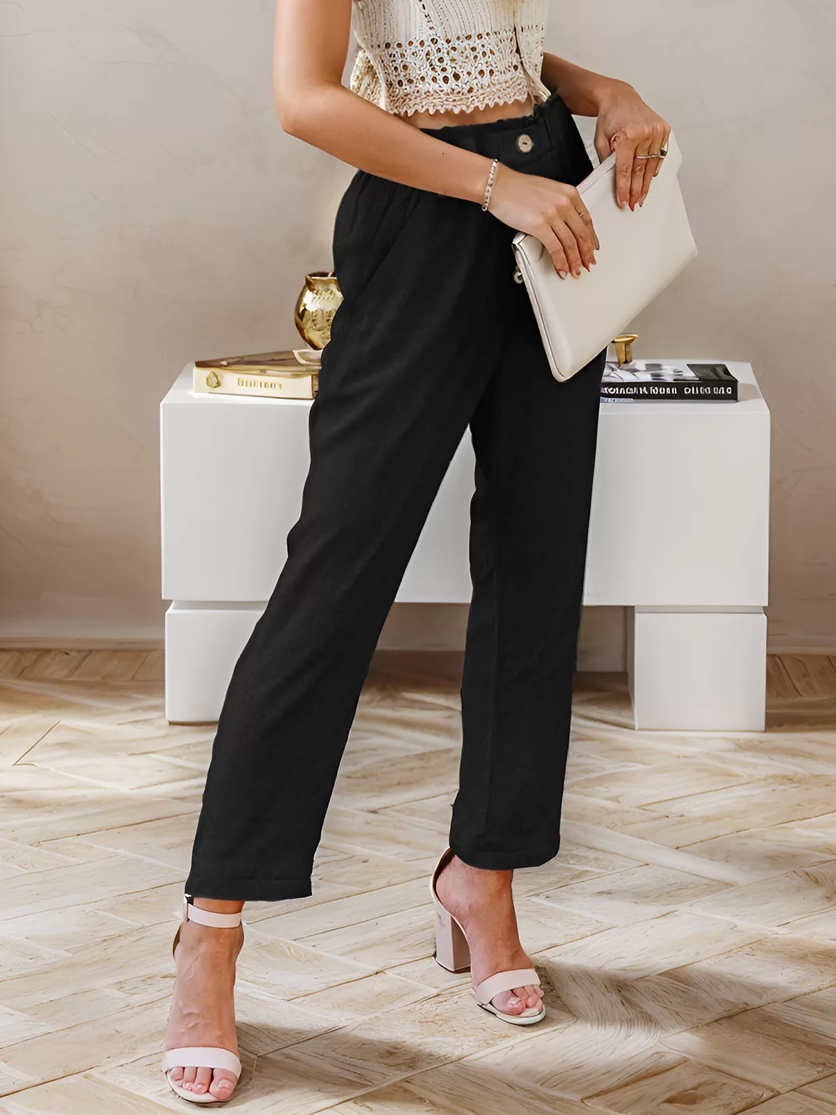 High Waisted Pocket Pants, 2 of 4