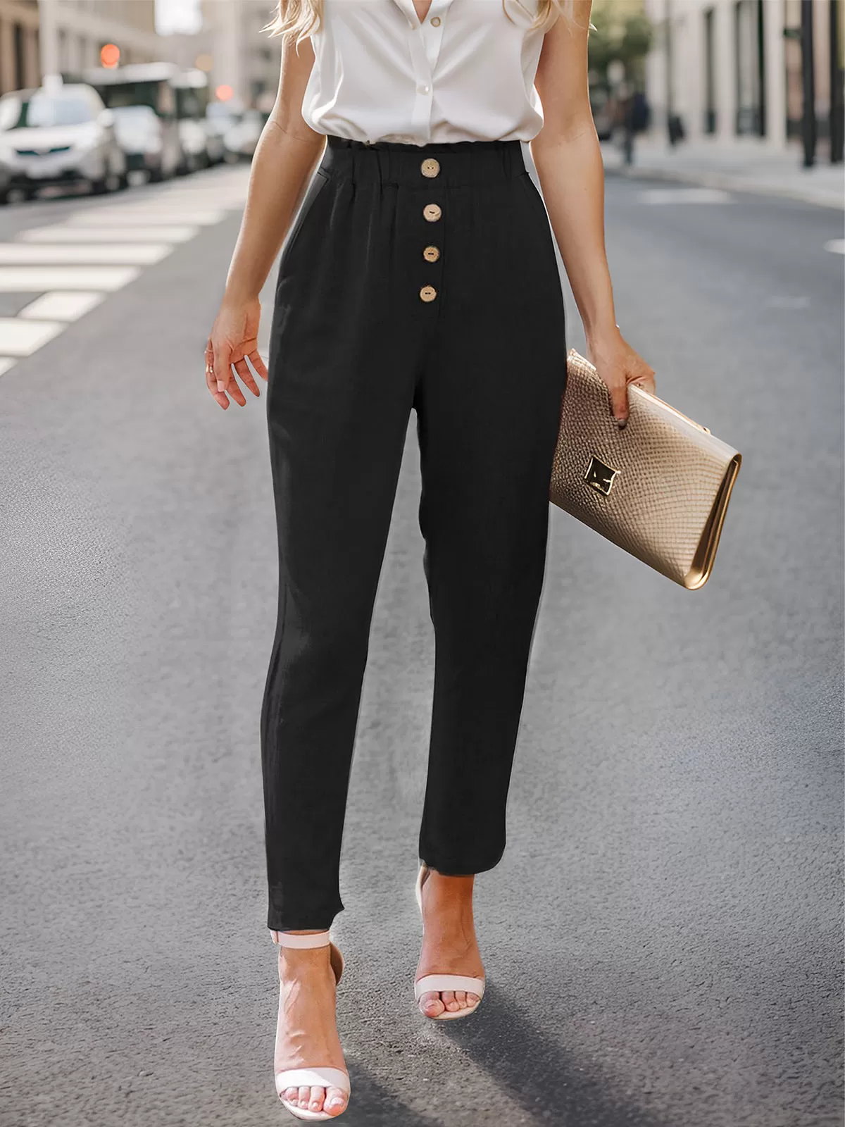 High Waisted Pocket Pants, 4 of 4