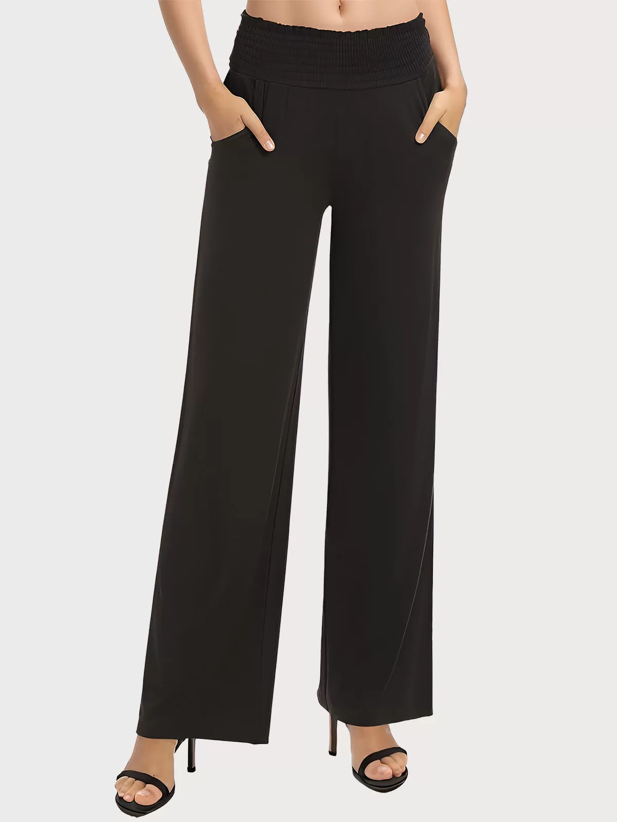 Medium Rise Knit Palazzo Pants, 1 of 6